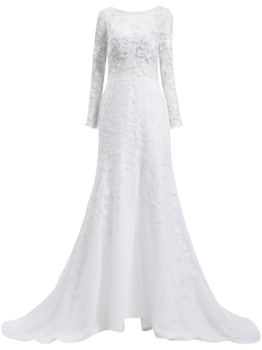 Tadashi Shoji Holden embroidered mermaid gown - White von Tadashi Shoji