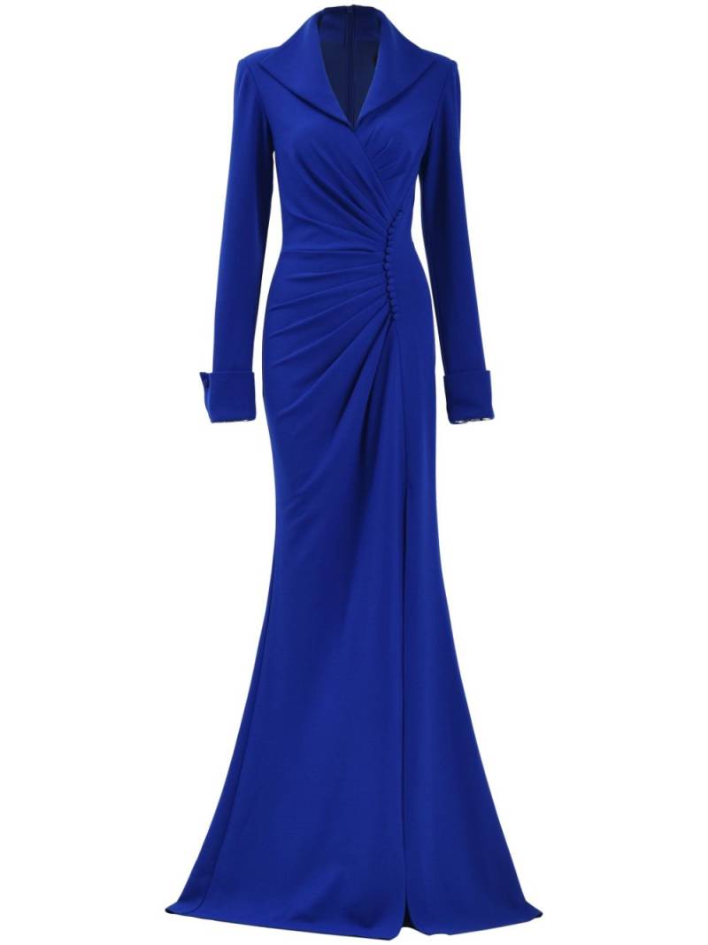 Tadashi Shoji Jerico Ruched French Cuff gown - Blue von Tadashi Shoji