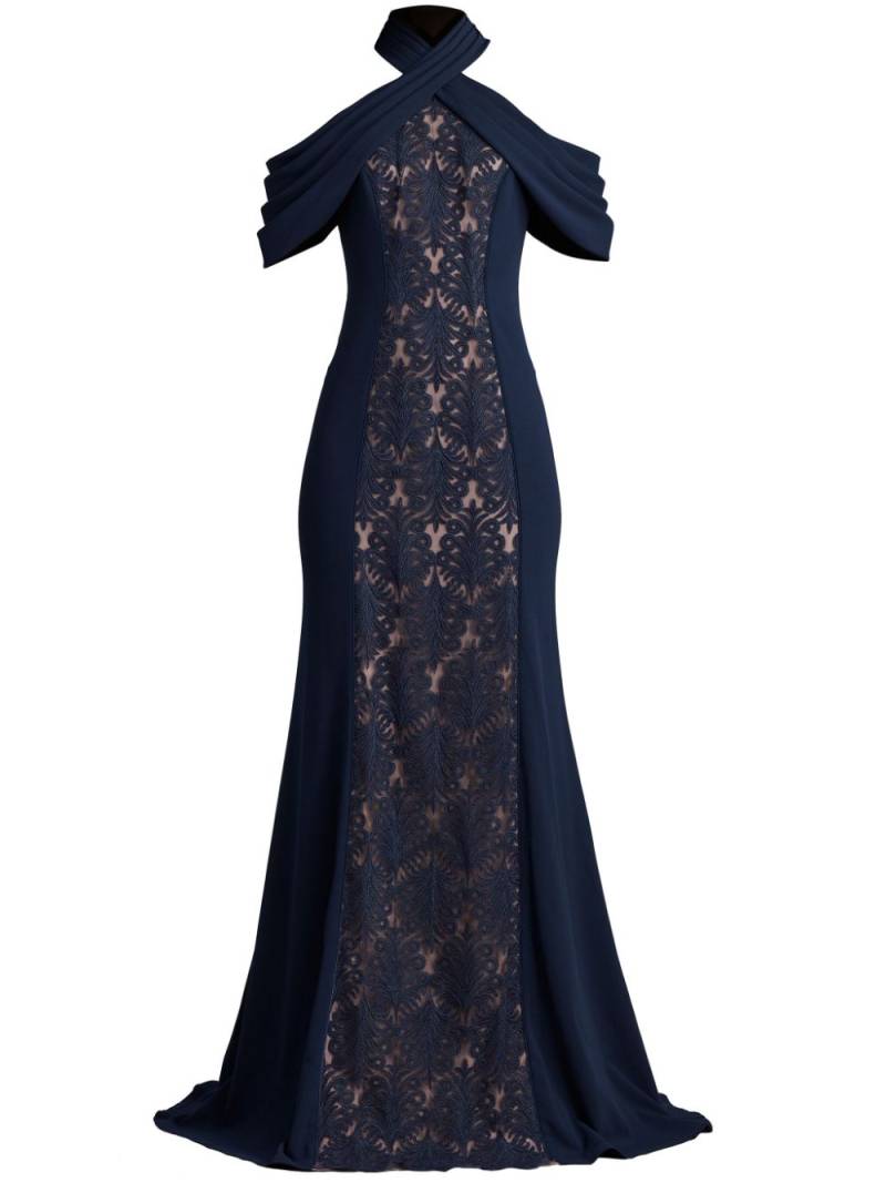 Tadashi Shoji Kate embroidered gown - Blue von Tadashi Shoji