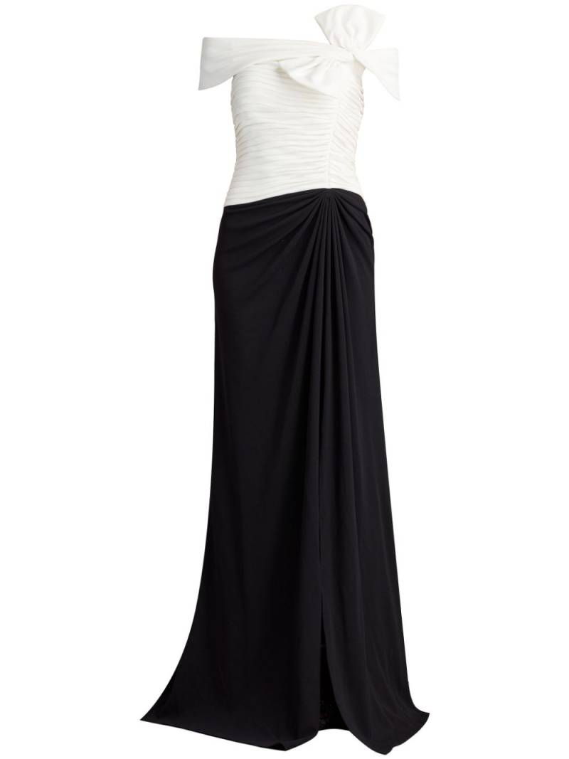 Tadashi Shoji boat neck bow detailing dress - Black von Tadashi Shoji