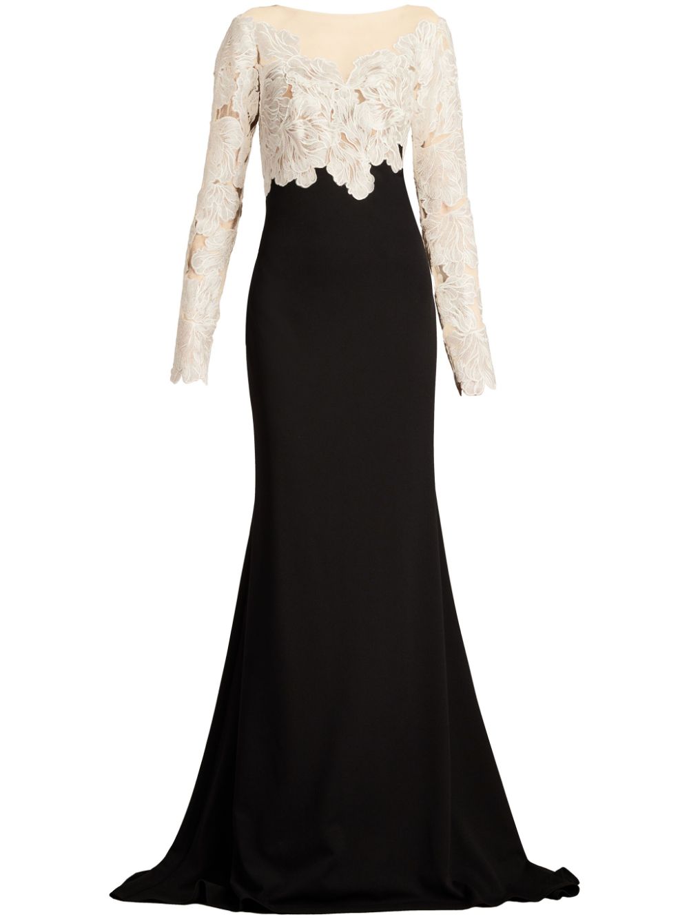 Tadashi Shoji floral-embroidered gown - Black von Tadashi Shoji