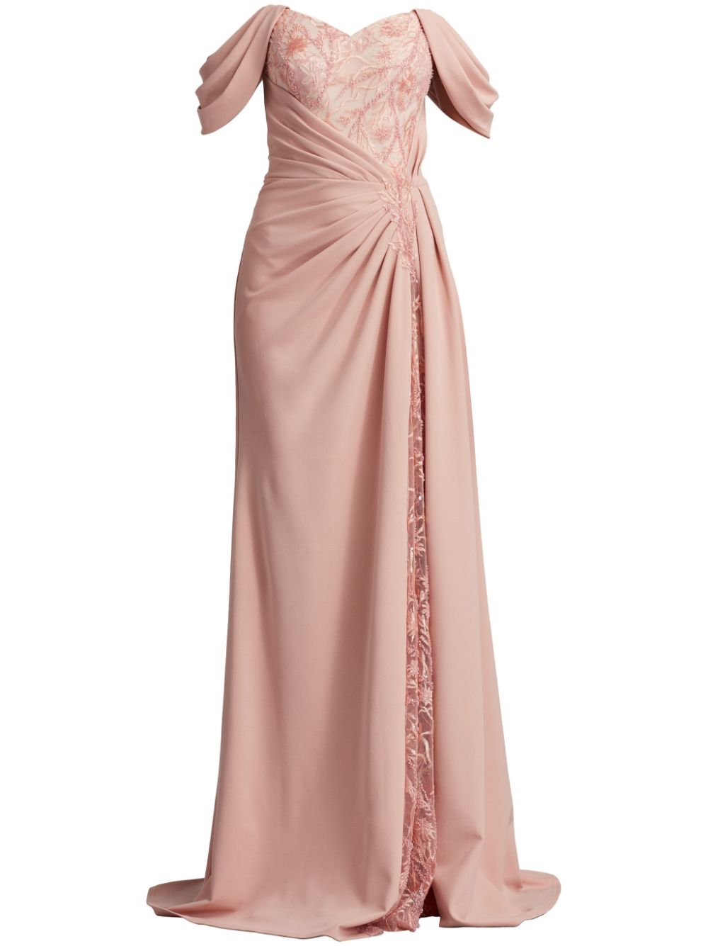 Tadashi Shoji off shoulder sweetheart neck gown - Pink von Tadashi Shoji