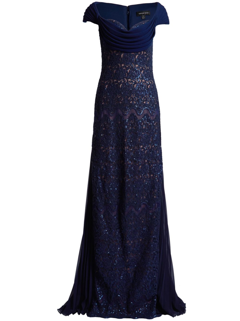 Tadashi Shoji sequin-embellished layered gown - Blue von Tadashi Shoji