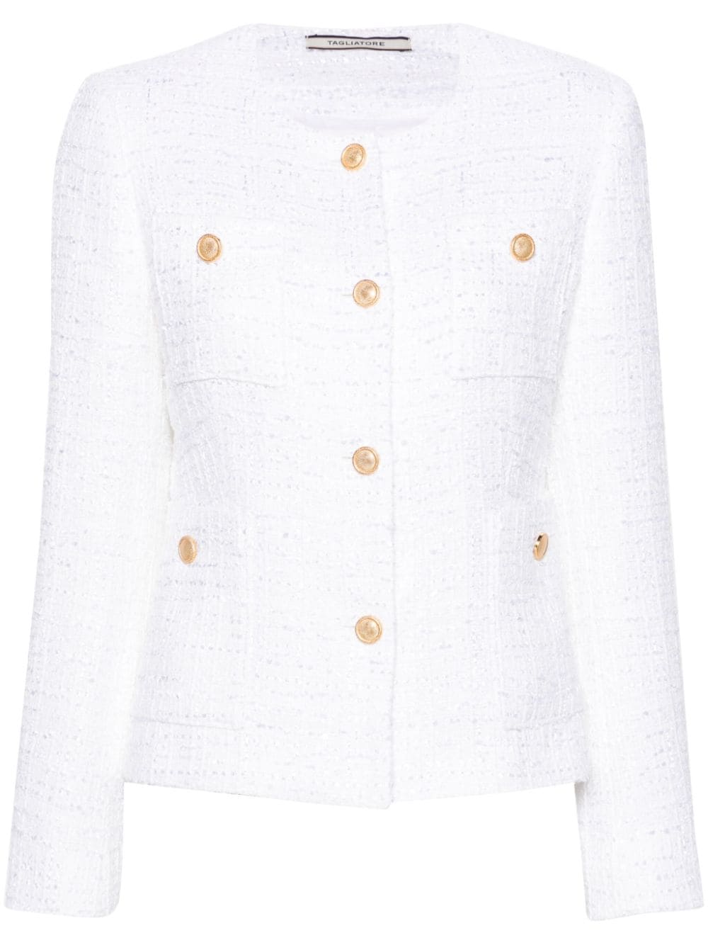 Tagliatore Beverly tweed jacket - White von Tagliatore