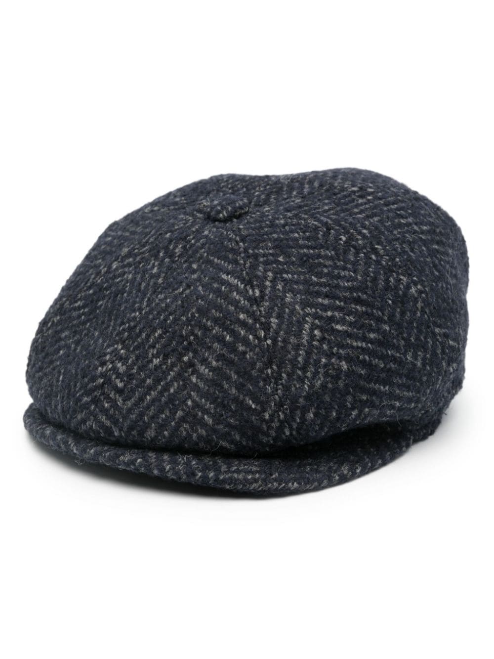 Tagliatore Buddy chevron flat cap - Blue von Tagliatore