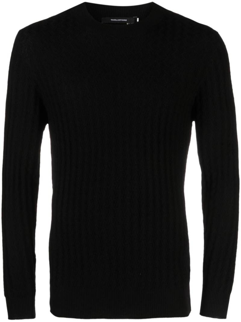 Tagliatore Gene zigzag-knit jumper - Black von Tagliatore