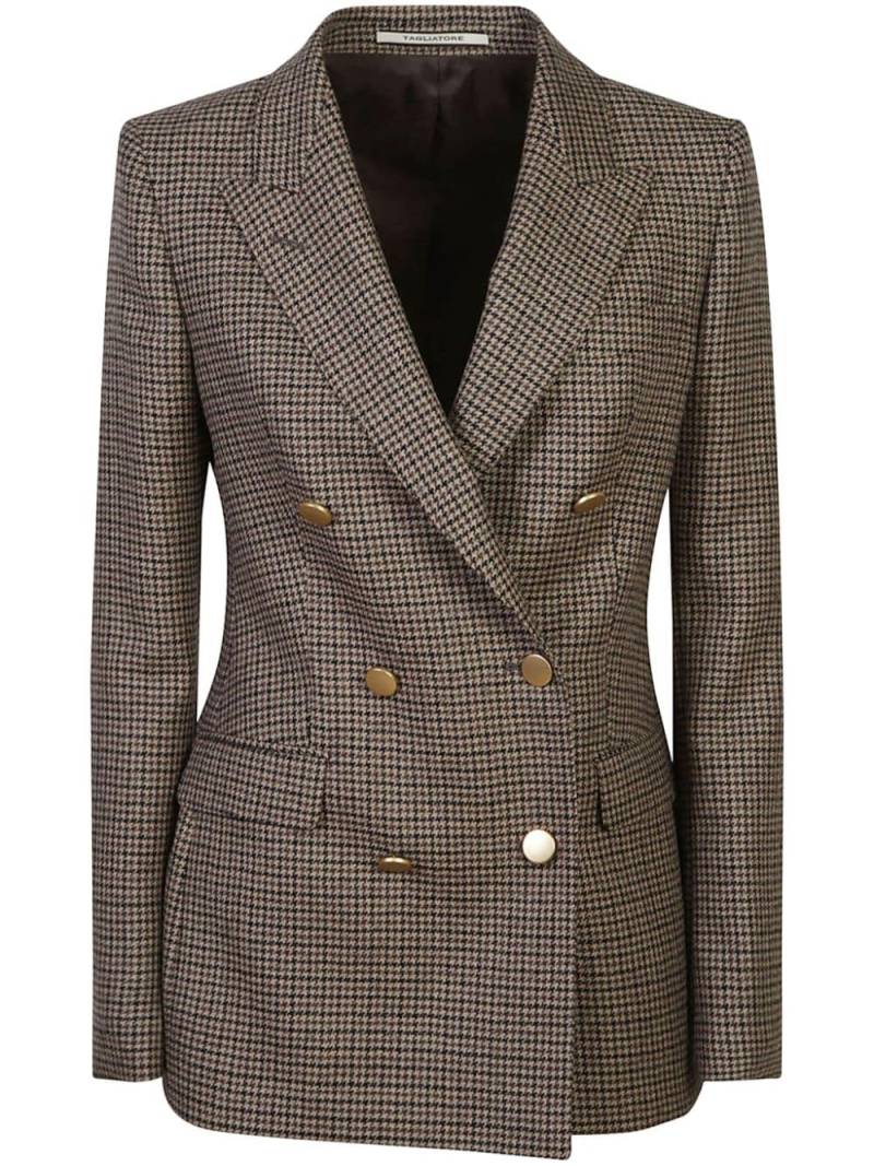 Tagliatore Houndstooth pattern double-breasted blazer - Black von Tagliatore