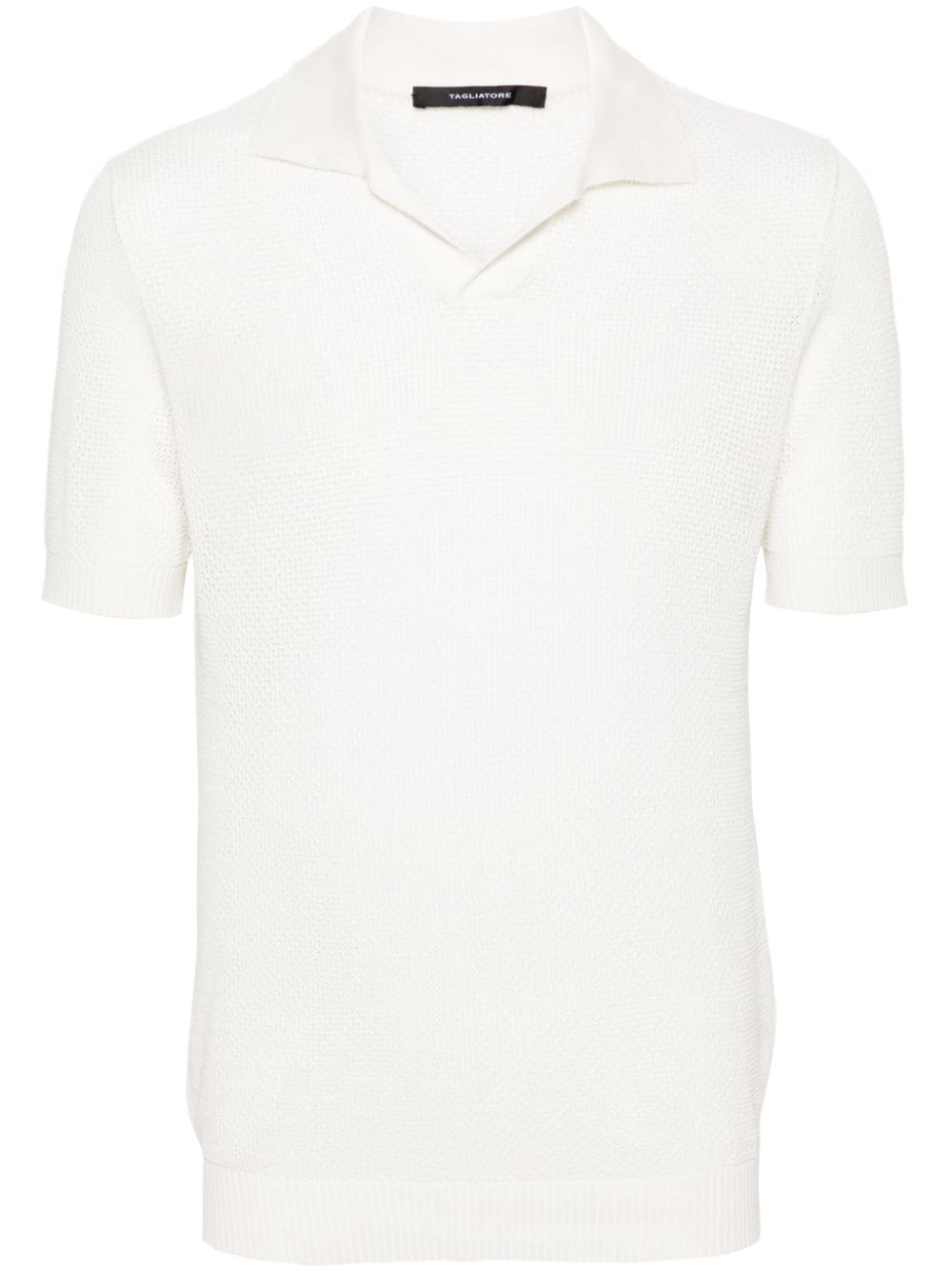 Tagliatore Jake open-knit polo shirt - White von Tagliatore