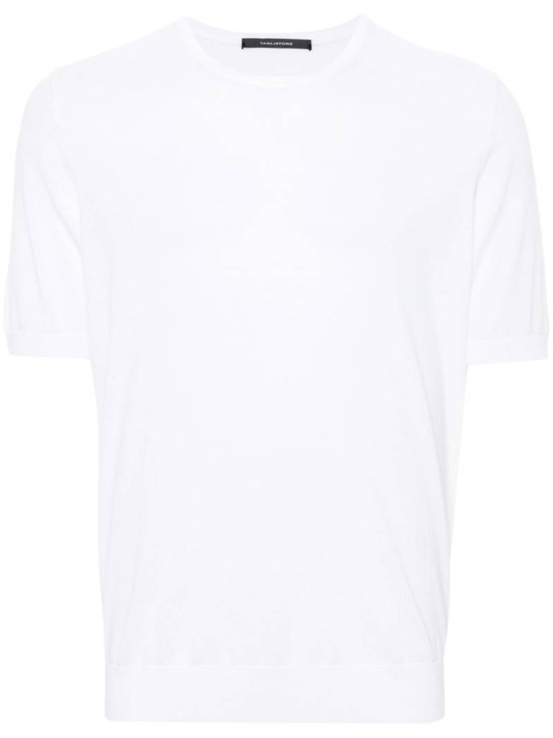 Tagliatore Josh fine-knit cotton T-shirt - White von Tagliatore