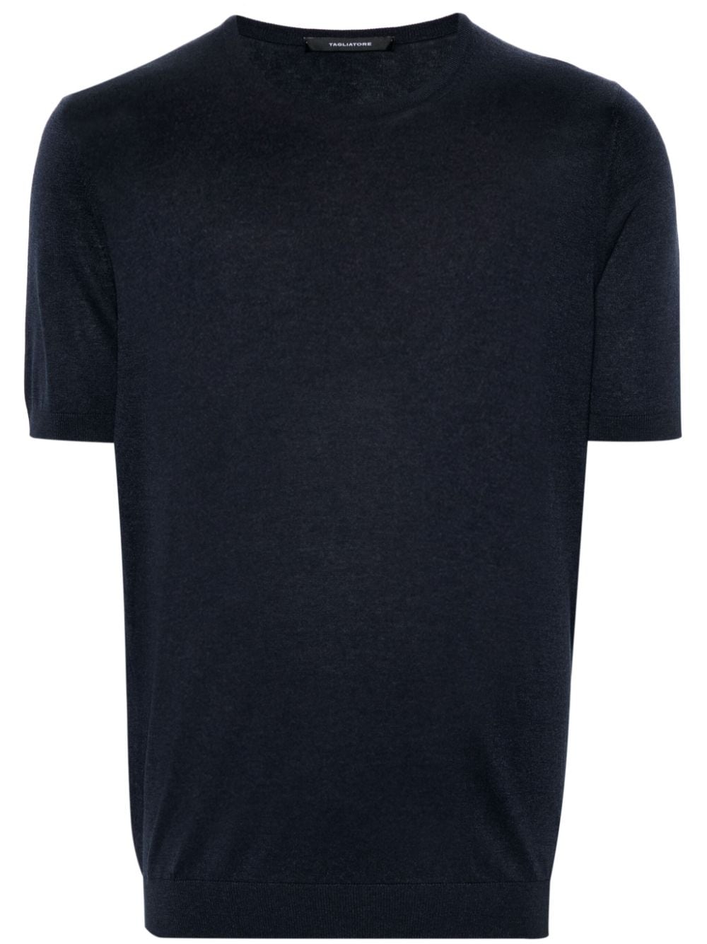 Tagliatore Josh fine-knit silk T-shirt - Blue von Tagliatore