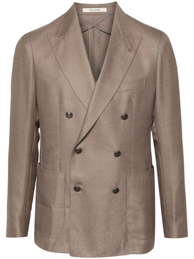 Tagliatore Montecarlo double-breasted blazer - Brown von Tagliatore