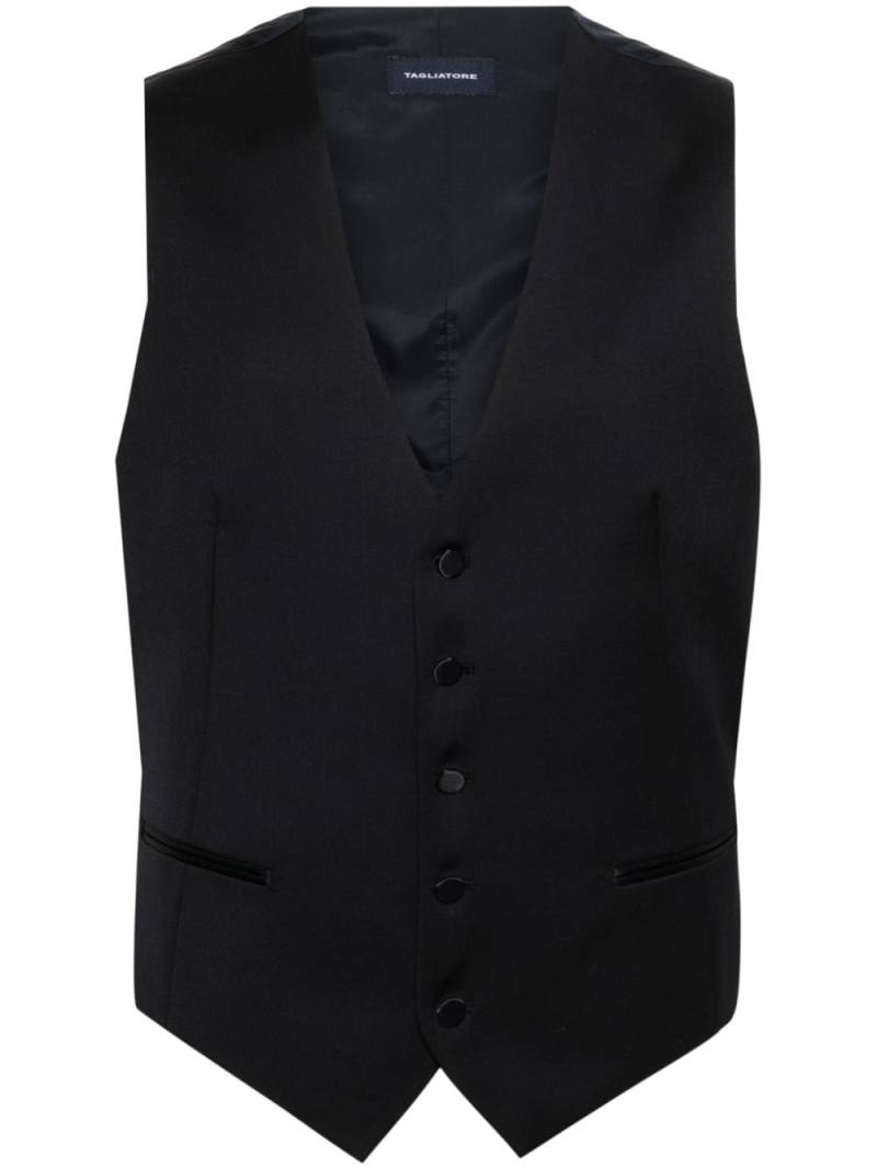 Tagliatore V-neck panelled waistcoat - Blue von Tagliatore