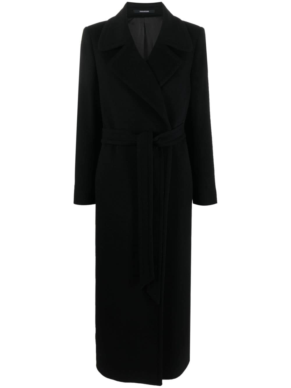 Tagliatore belted-waist cashmere long coat - Black von Tagliatore