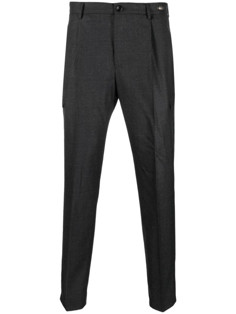 Tagliatore box-pleat wool chino trousers - Grey von Tagliatore