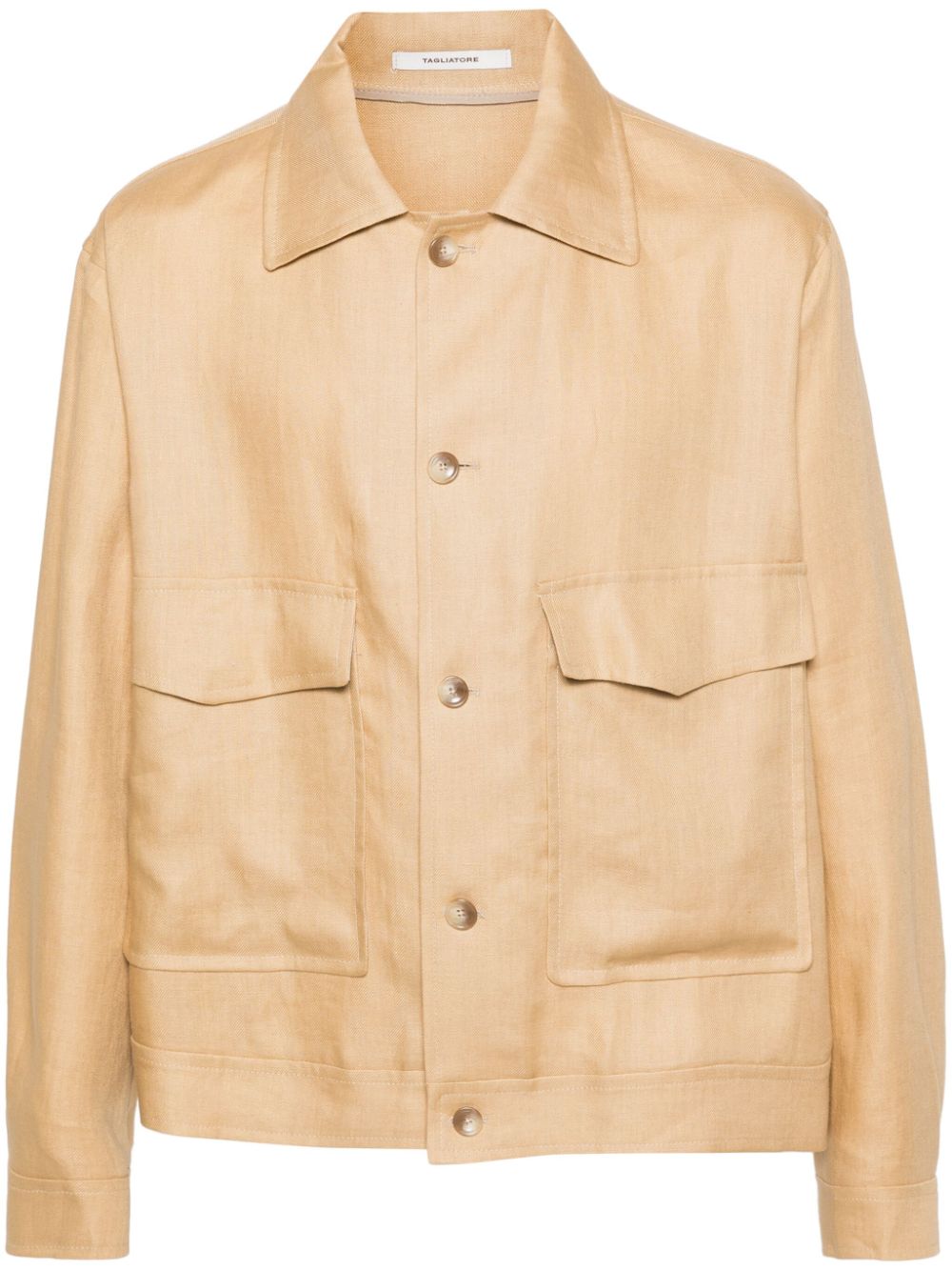 Tagliatore button-up linen jacket - Neutrals von Tagliatore