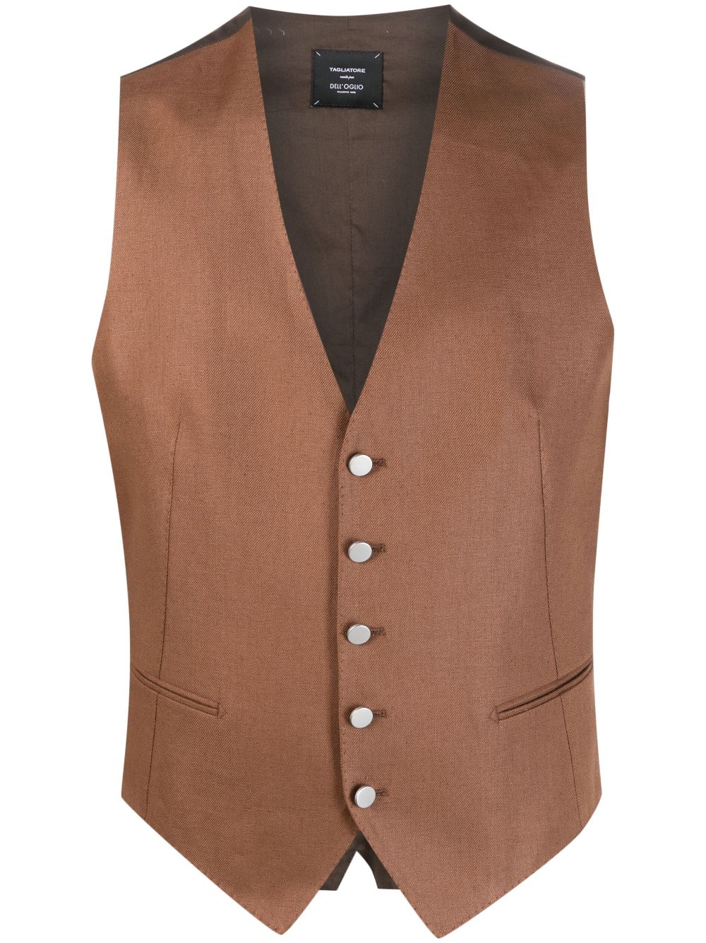 Tagliatore button-up linen waistcoat - Brown von Tagliatore