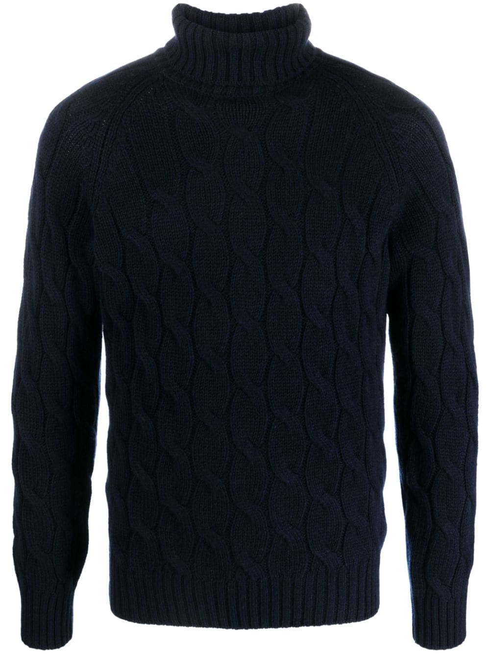 Tagliatore cable-knit roll-neck jumper - Blue von Tagliatore