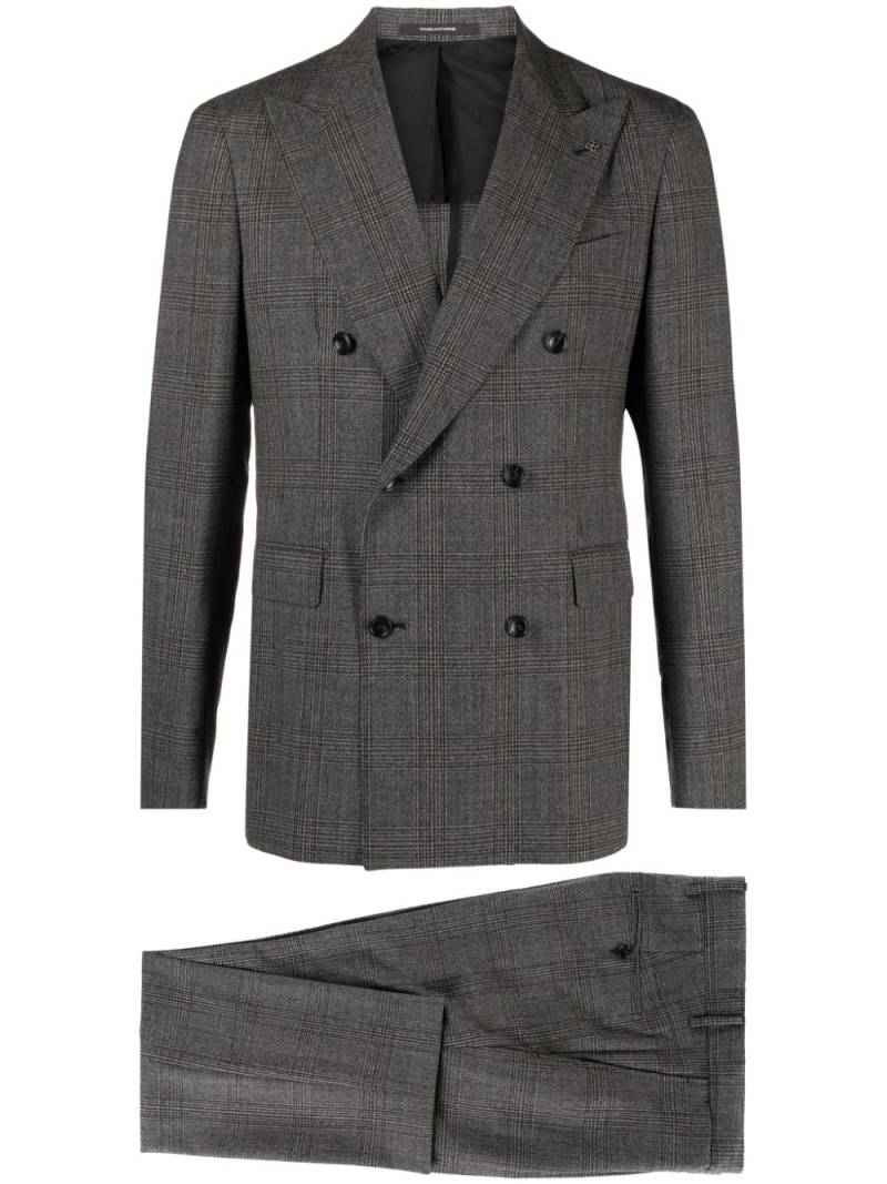 Tagliatore check-pattern double-breasted suit - Grey von Tagliatore