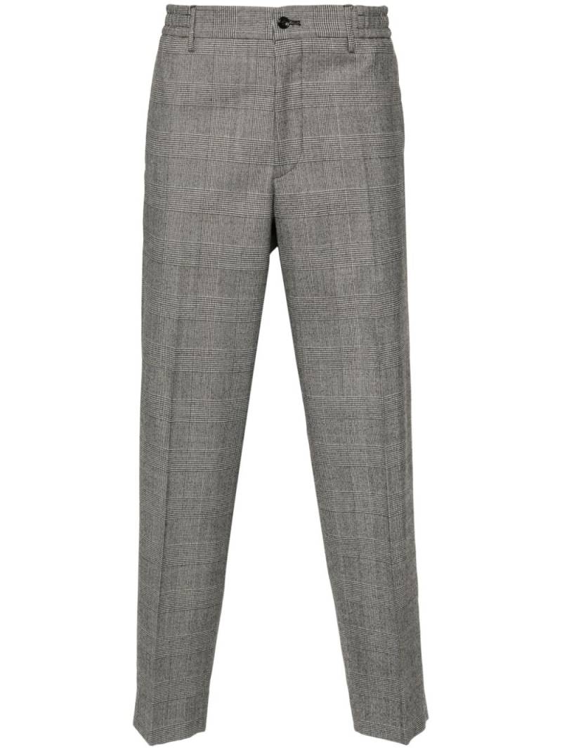 Tagliatore checked tapered trousers - Grey von Tagliatore