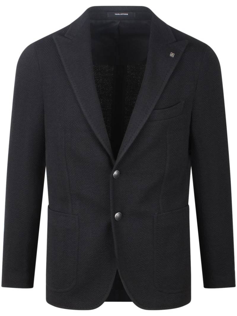 Tagliatore chevron-pattern blazer - Black von Tagliatore