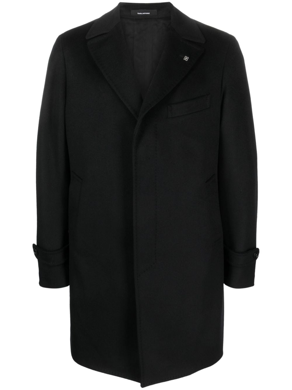 Tagliatore concealed-fastening virgin wool jacket - Black von Tagliatore