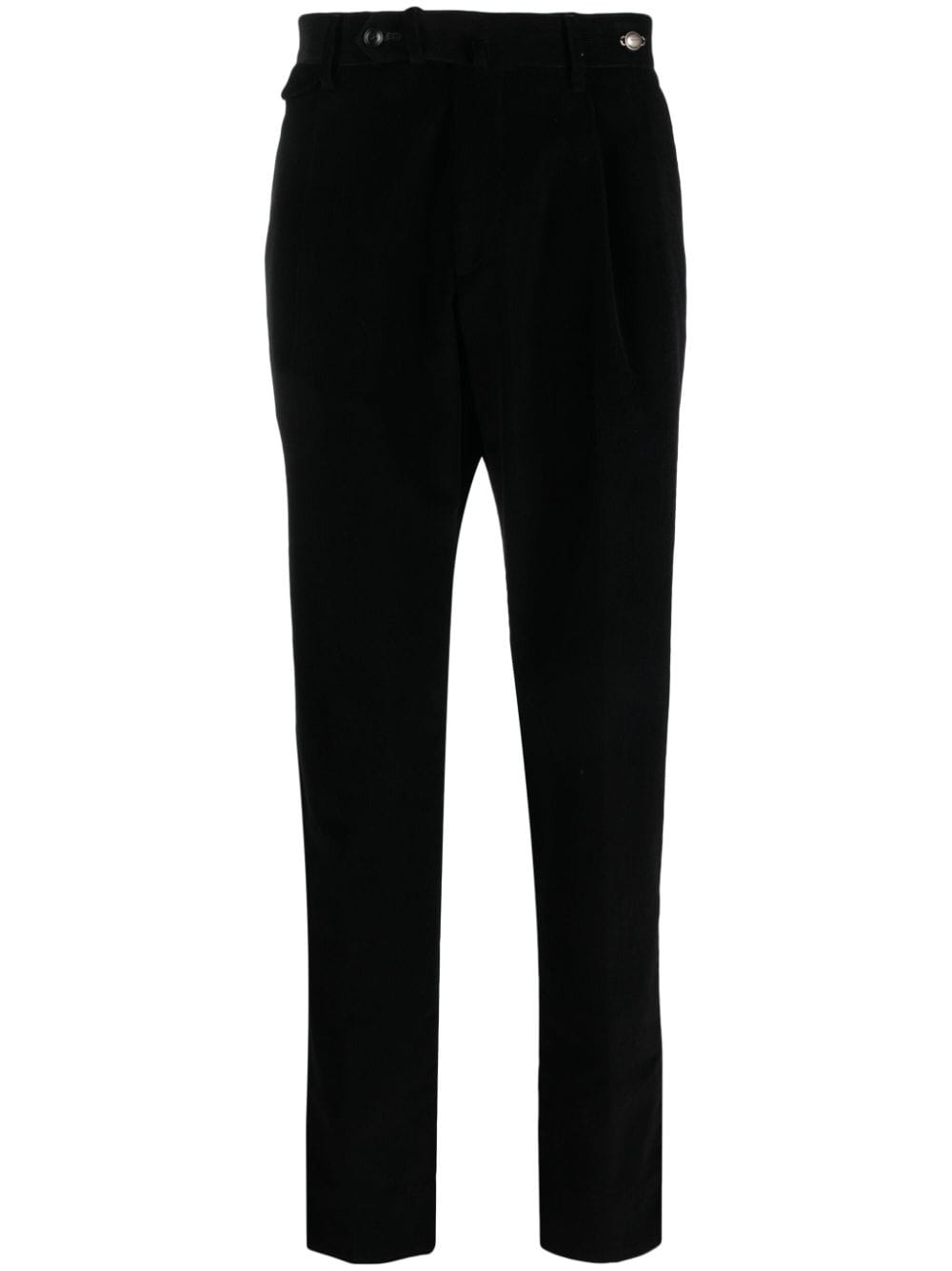 Tagliatore corduroy straight-leg cotton trousers - Black von Tagliatore