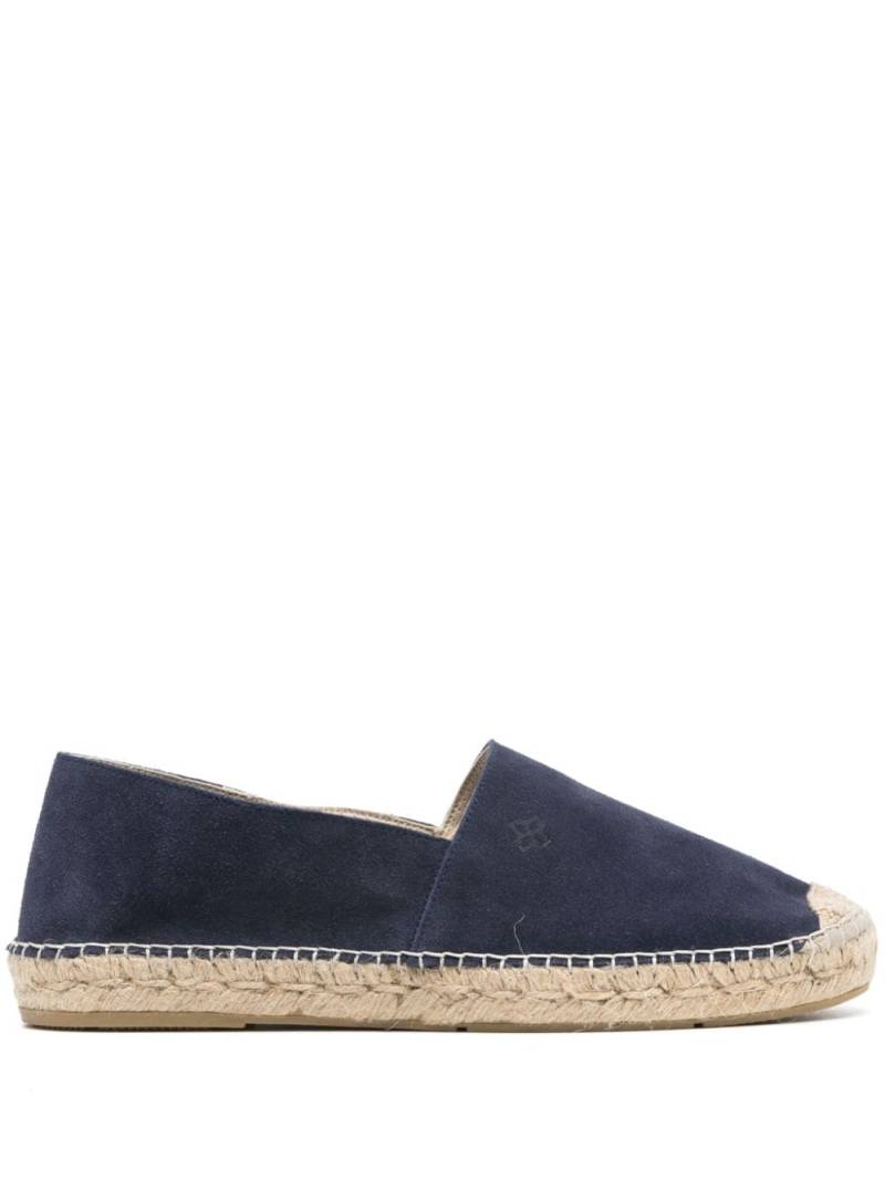 Tagliatore debossed-logo suede espadrilles - Blue von Tagliatore