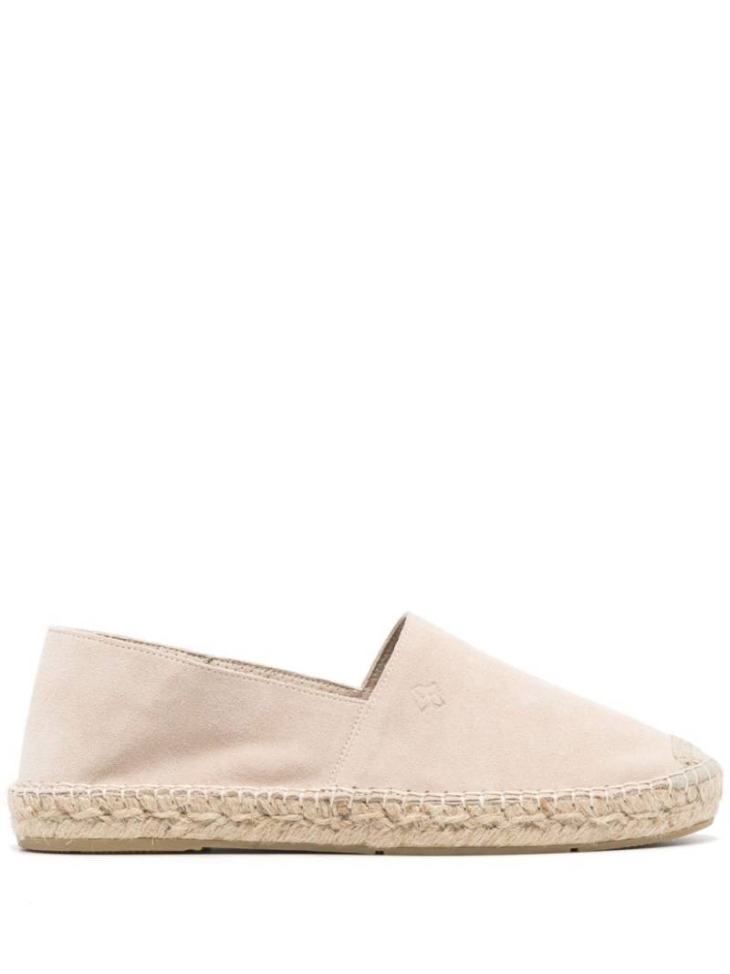 Tagliatore debossed-logo suede espadrilles - Neutrals von Tagliatore