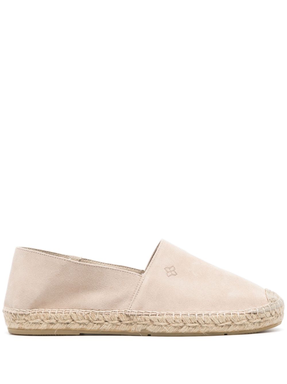 Tagliatore debossed-logo suede espadrilles - Neutrals von Tagliatore