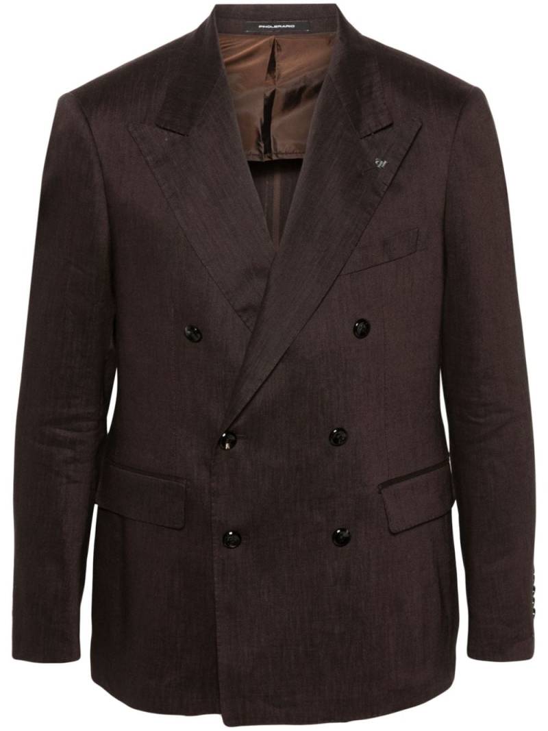 Tagliatore double-breasted blazer - Brown von Tagliatore