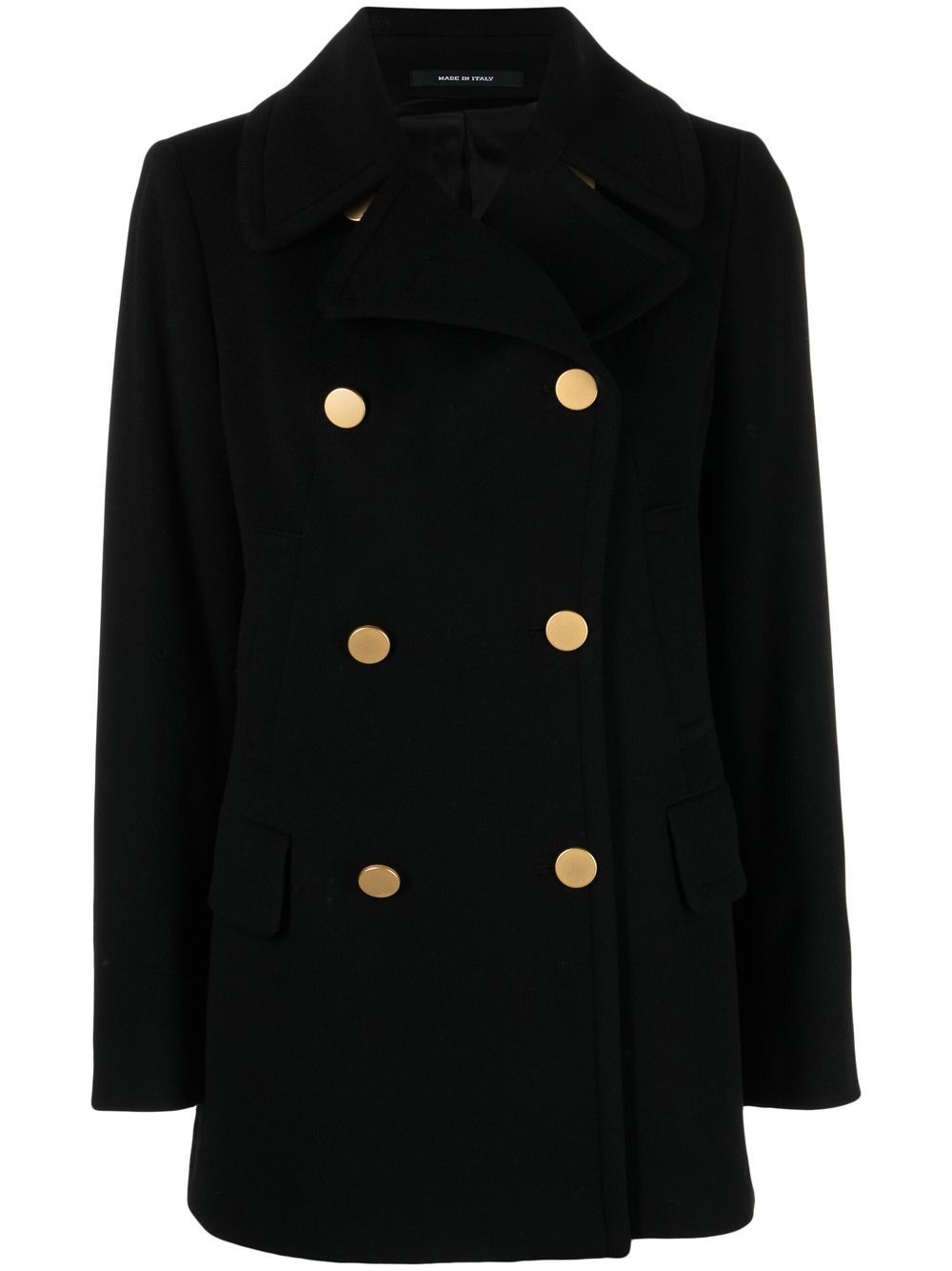 Tagliatore double-breasted button-fastening coat - Black von Tagliatore