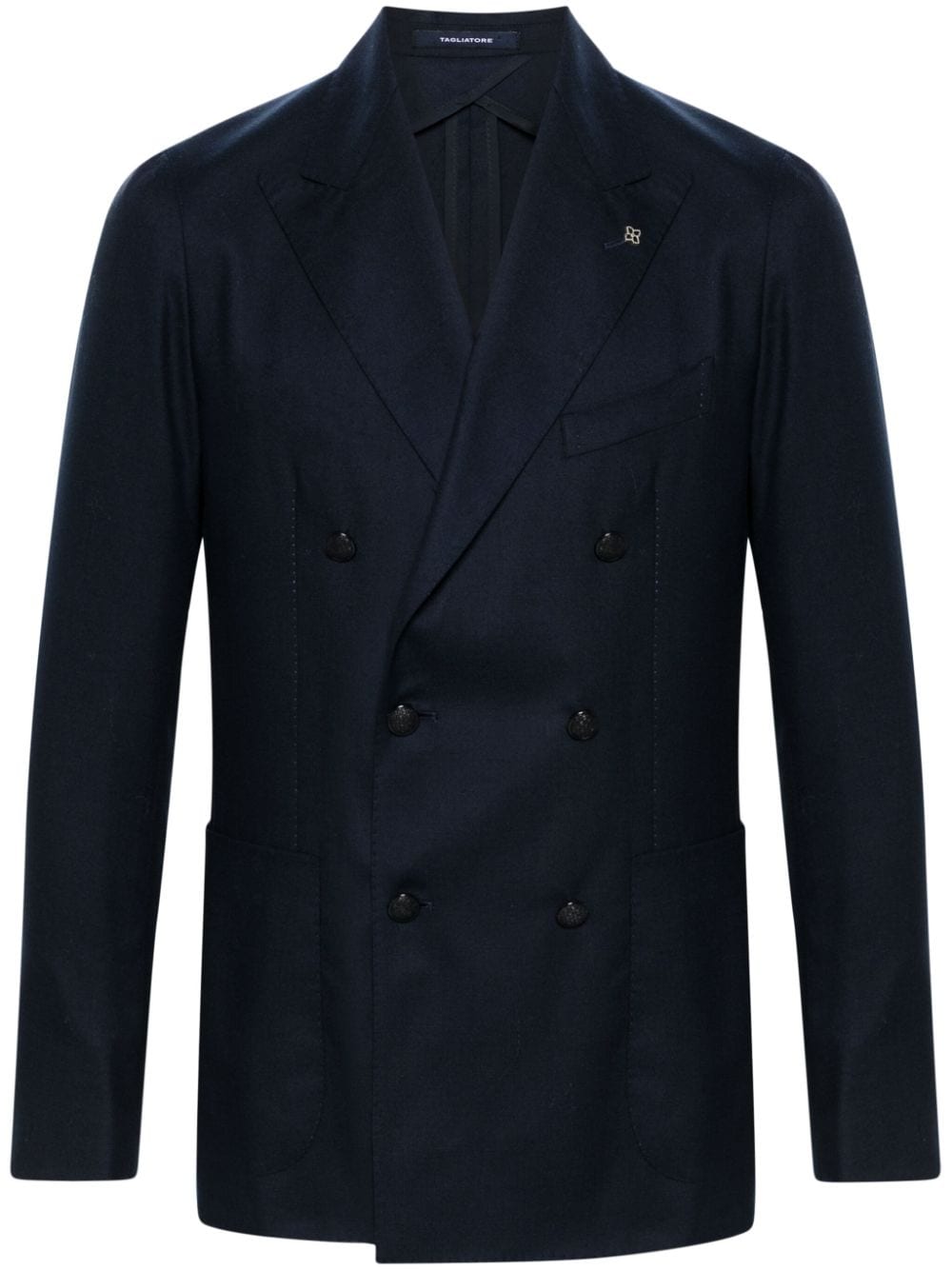 Tagliatore double-breasted cashmere blazer - Blue von Tagliatore