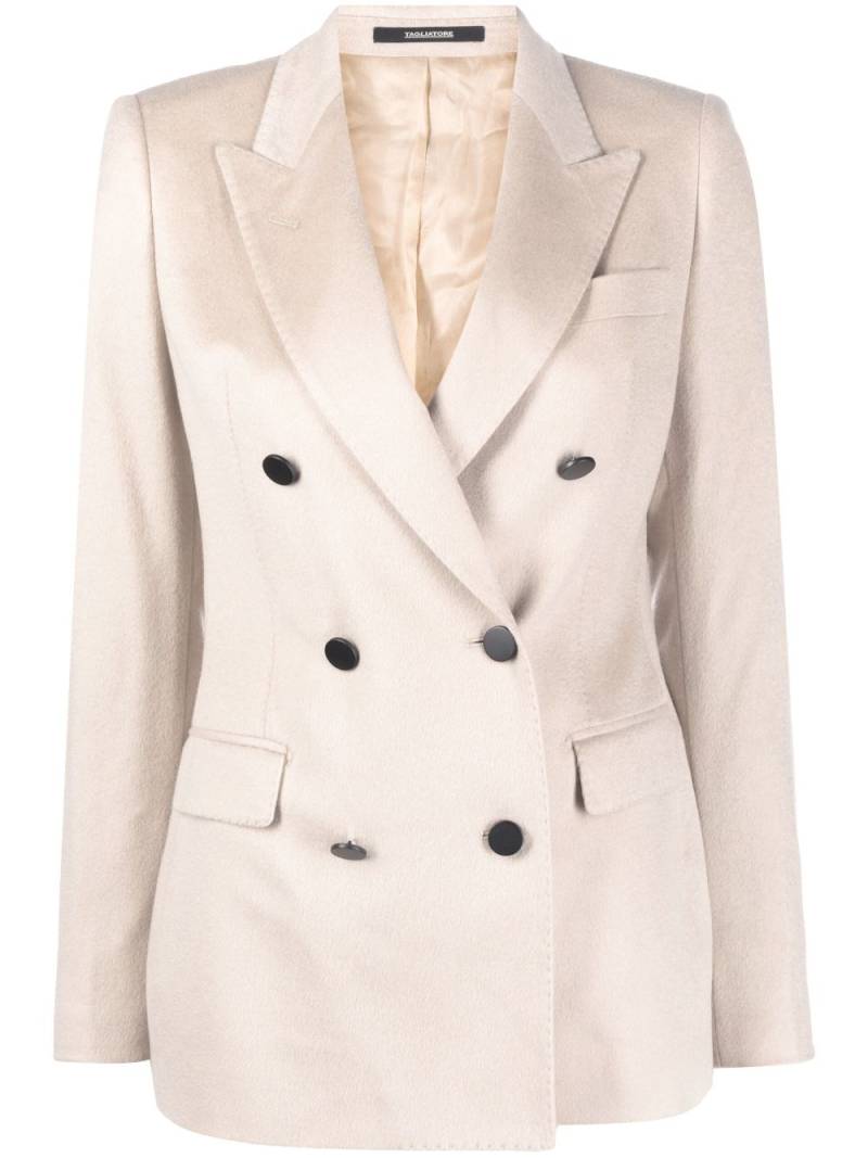 Tagliatore double-breasted cashmere blazer - Neutrals von Tagliatore