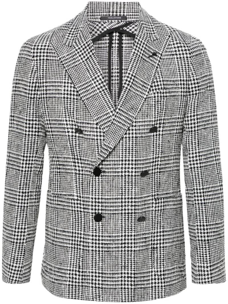 Tagliatore double-breasted checked blazer - Black von Tagliatore