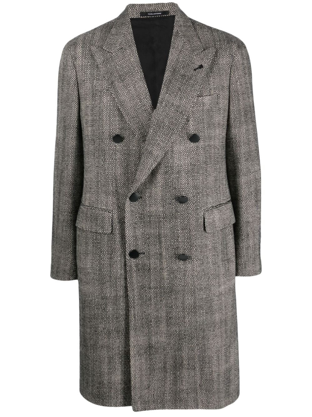 Tagliatore double-breasted peaked coat - Black von Tagliatore