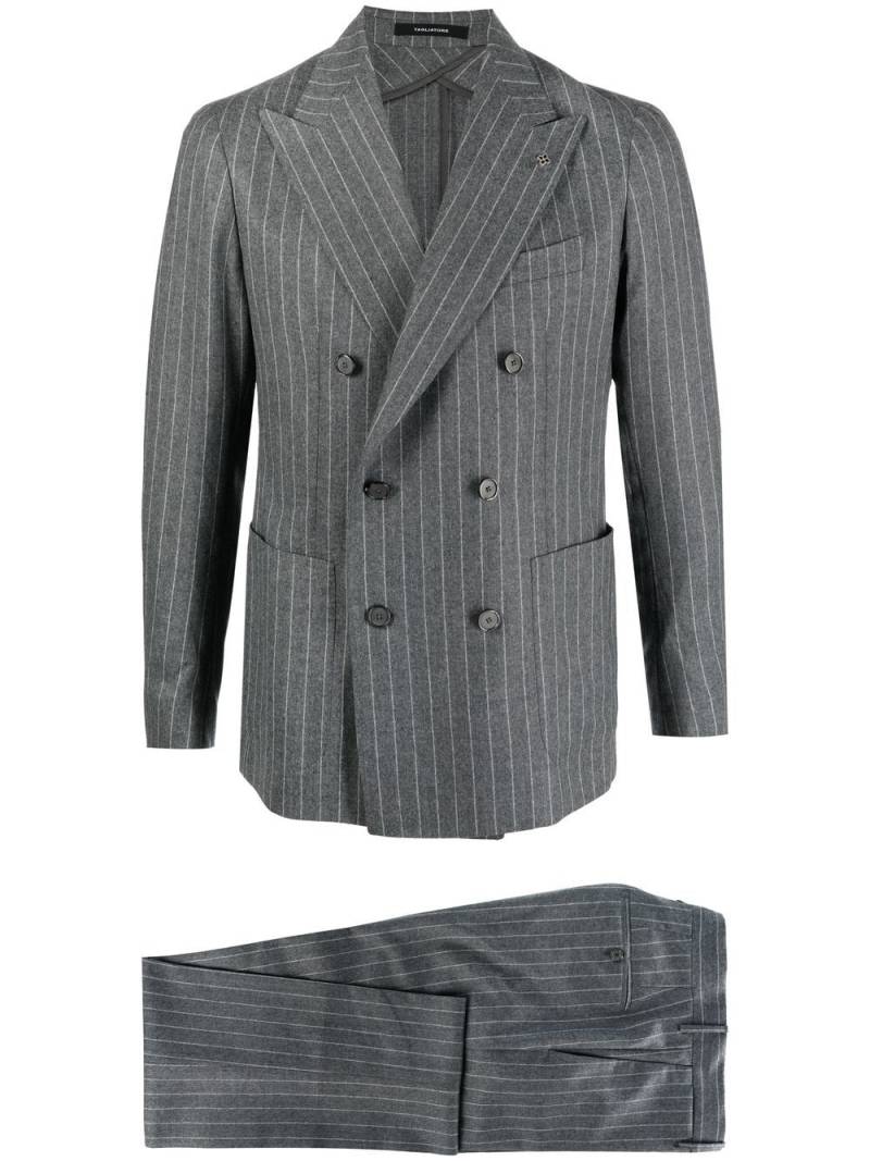 Tagliatore double-breasted pinstripe suit - Grey von Tagliatore