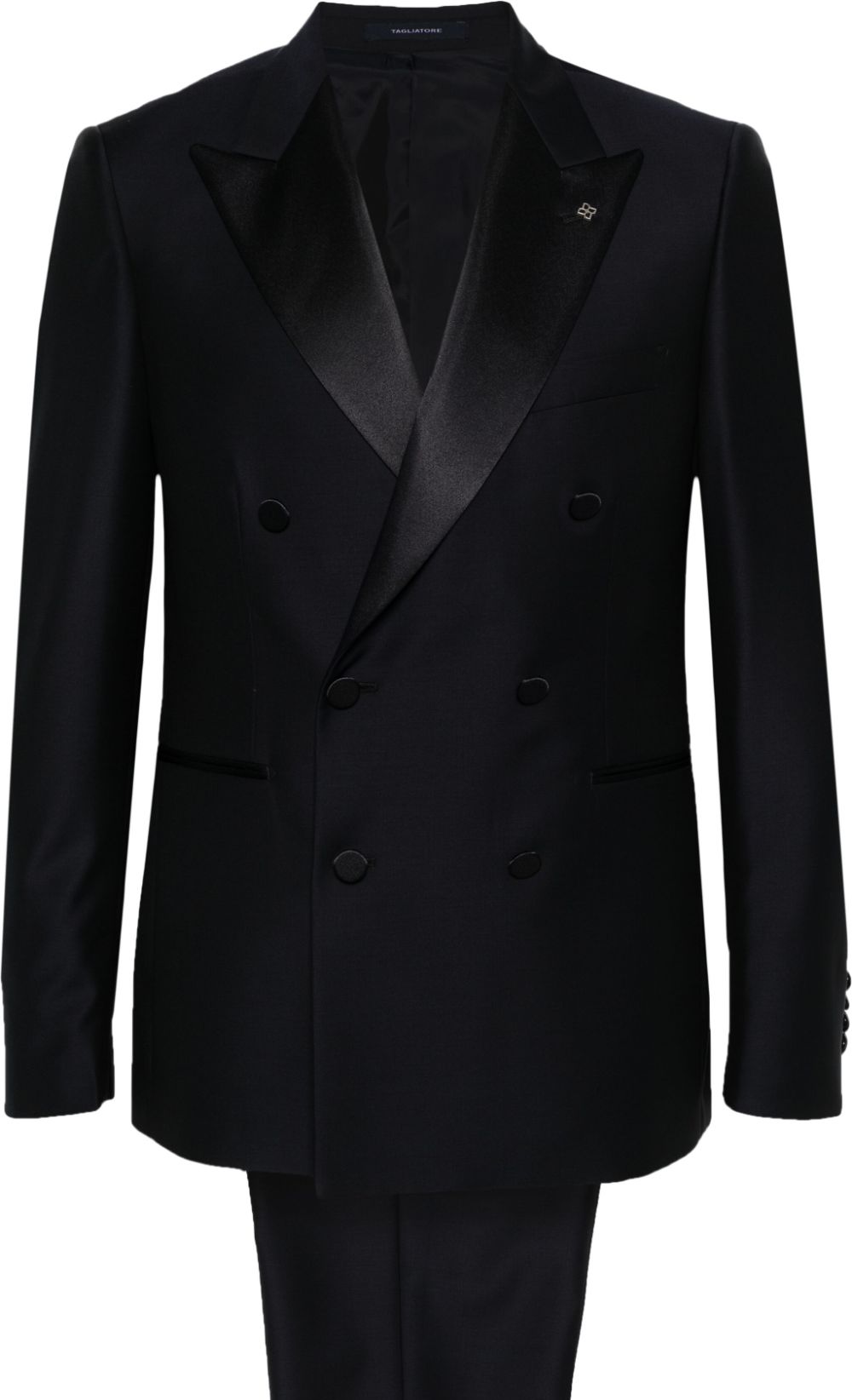 Tagliatore double-breasted virgin wool blazer - Blue von Tagliatore