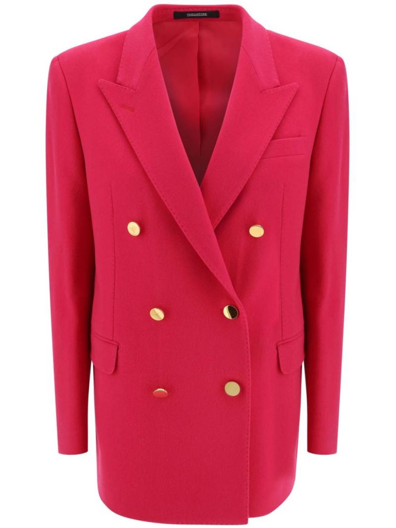 Tagliatore double-breasted virgin wool blazer - Pink von Tagliatore