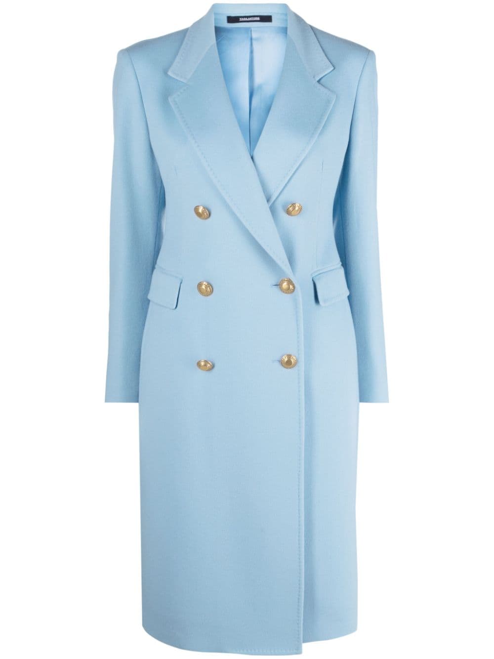 Tagliatore double-breasted virgin wool-blend coat - Blue von Tagliatore