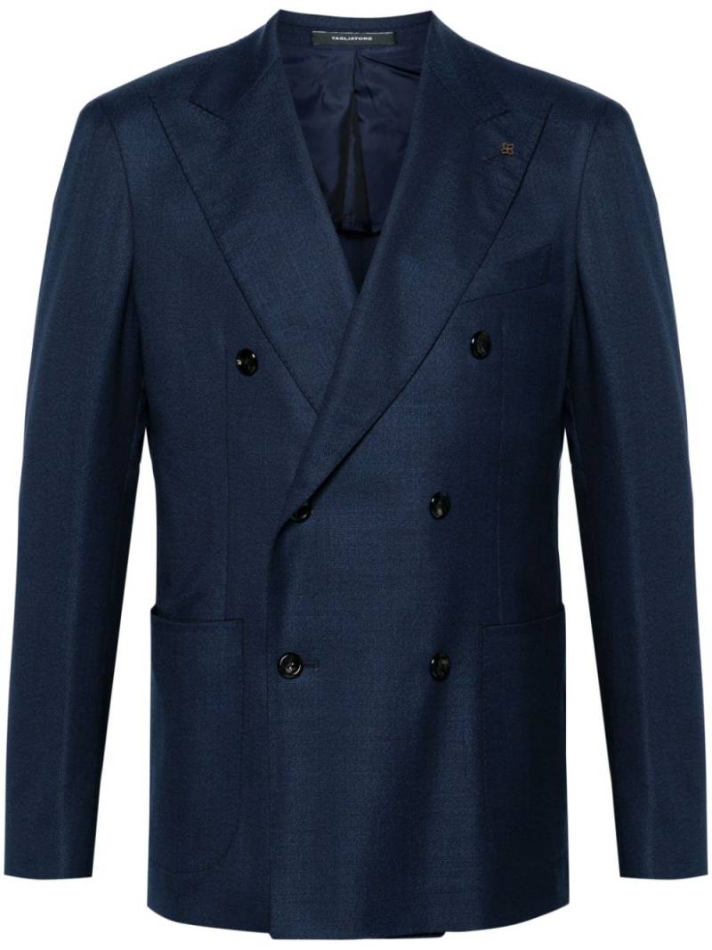 Tagliatore double-breasted wool blazer - Blue von Tagliatore