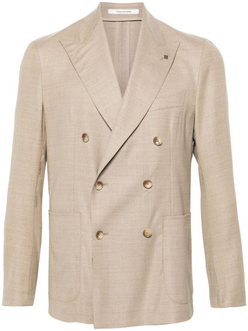 Tagliatore double-breasted wool blazer - Neutrals von Tagliatore