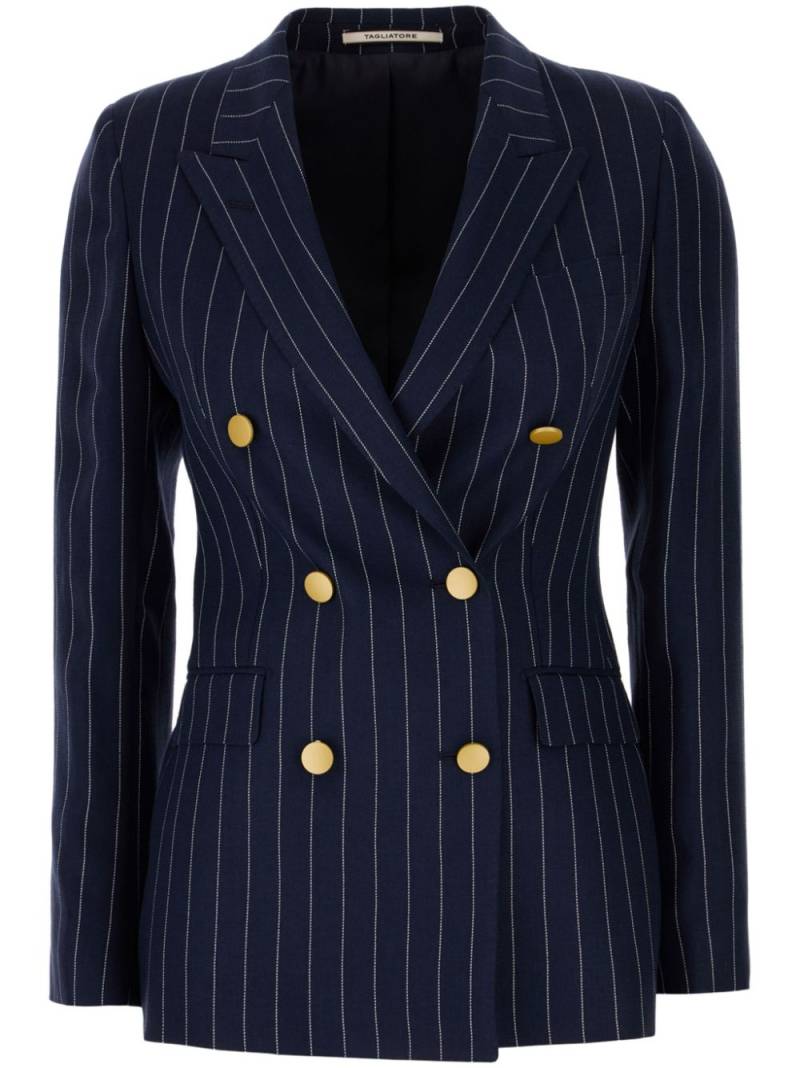 Tagliatore embroidered blazer - Blue von Tagliatore