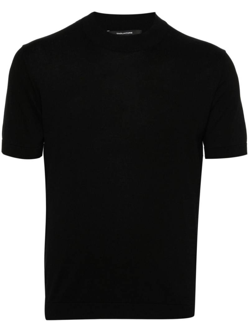 Tagliatore fine-knit cotton T-shirt - Black von Tagliatore