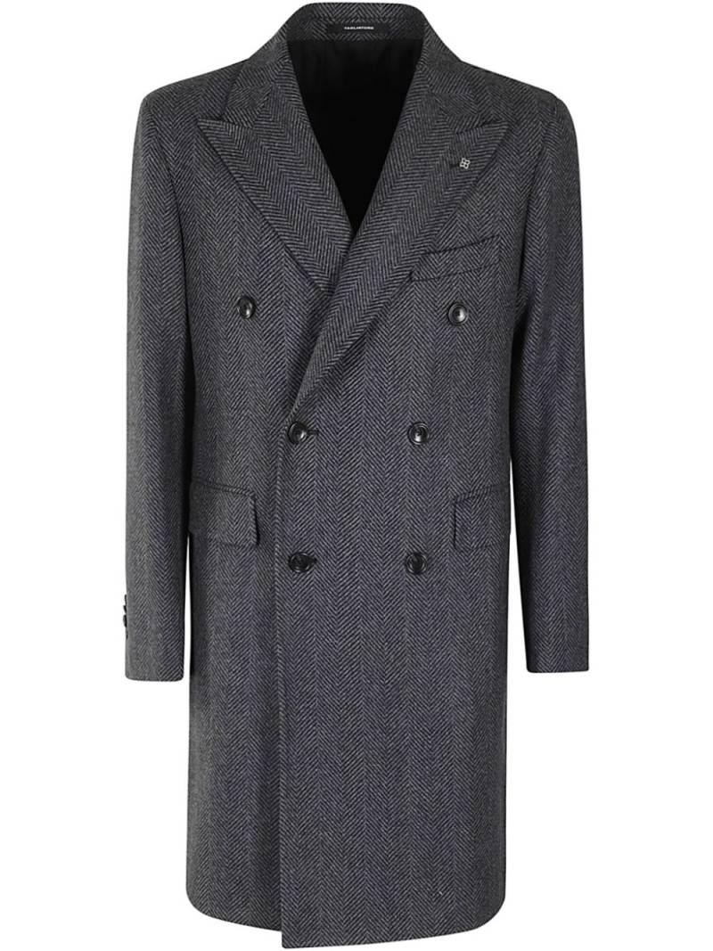 Tagliatore herringbone coat - Grey von Tagliatore