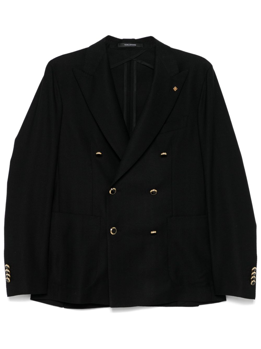 Tagliatore herringbone-pattern blazer - Black von Tagliatore