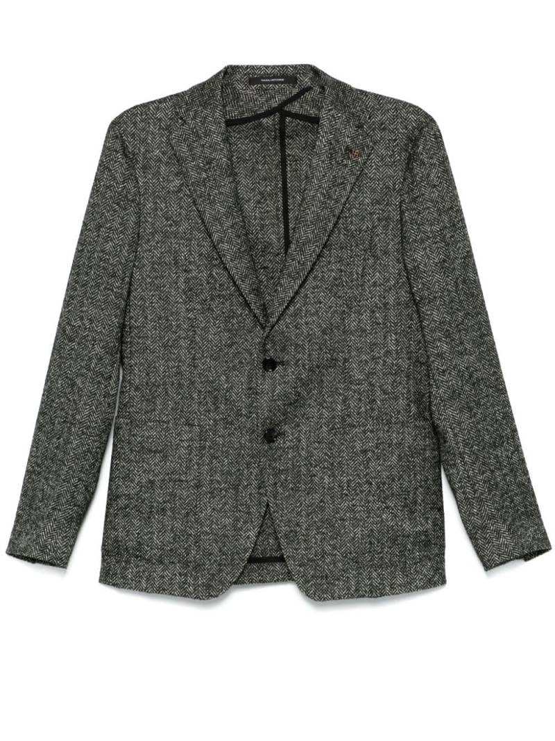 Tagliatore herringbone-pattern blazer - Green von Tagliatore