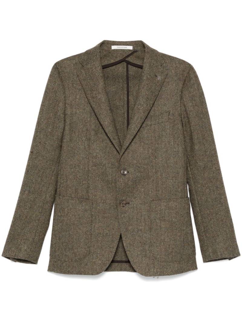 Tagliatore herringbone-pattern blazer - Green von Tagliatore