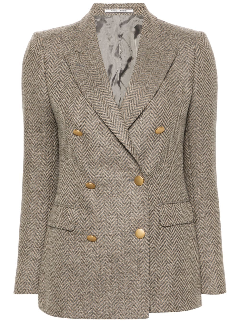 Tagliatore herringbone-pattern blazer - Neutrals von Tagliatore