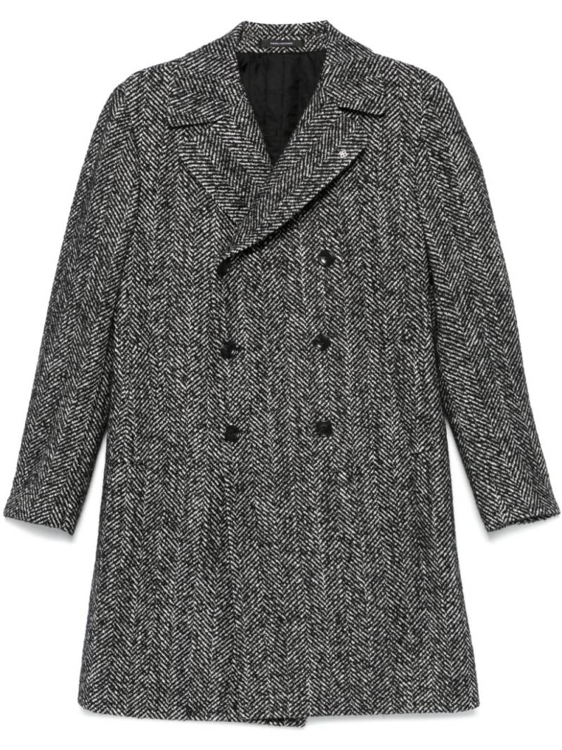 Tagliatore herringbone-pattern coat - Black von Tagliatore