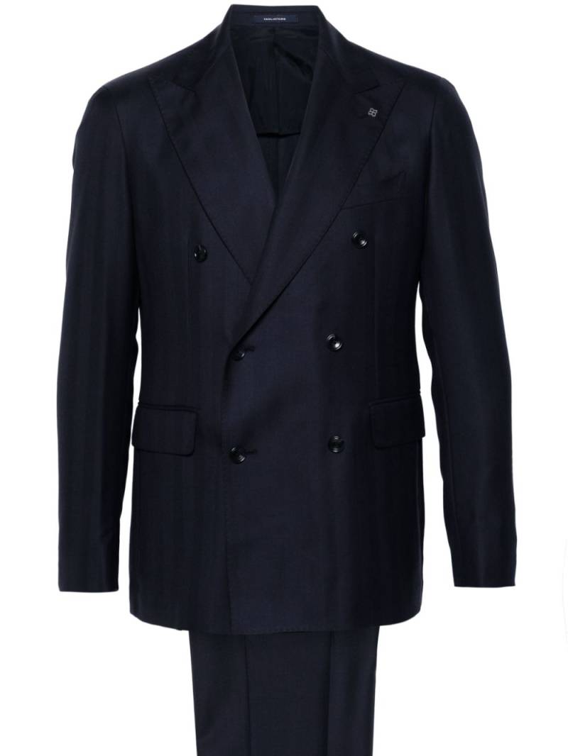 Tagliatore herringbone suit - Blue von Tagliatore